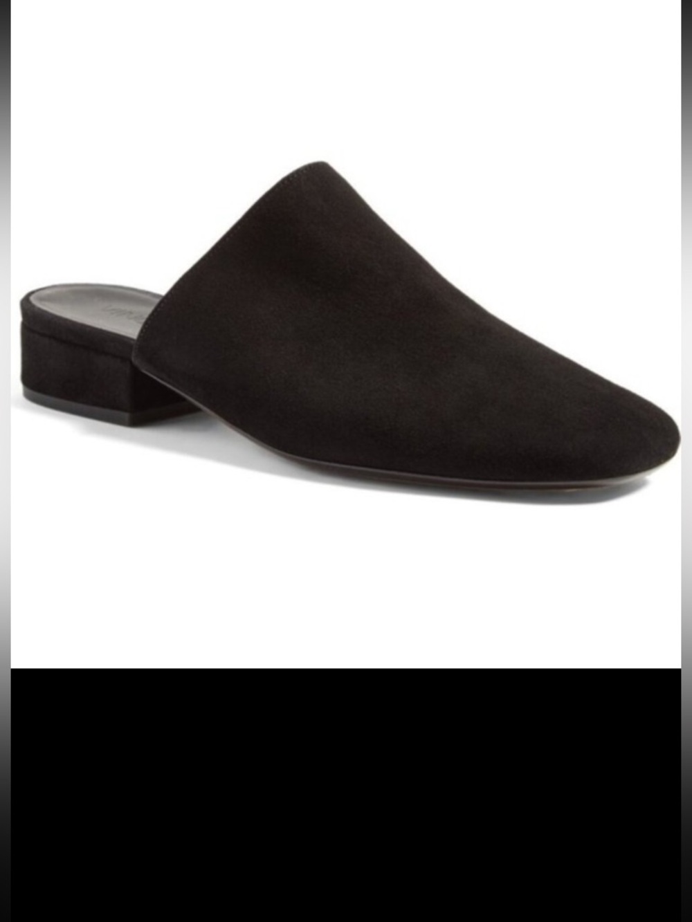 Vince Womens Giorgia Black Suede Mules 7M